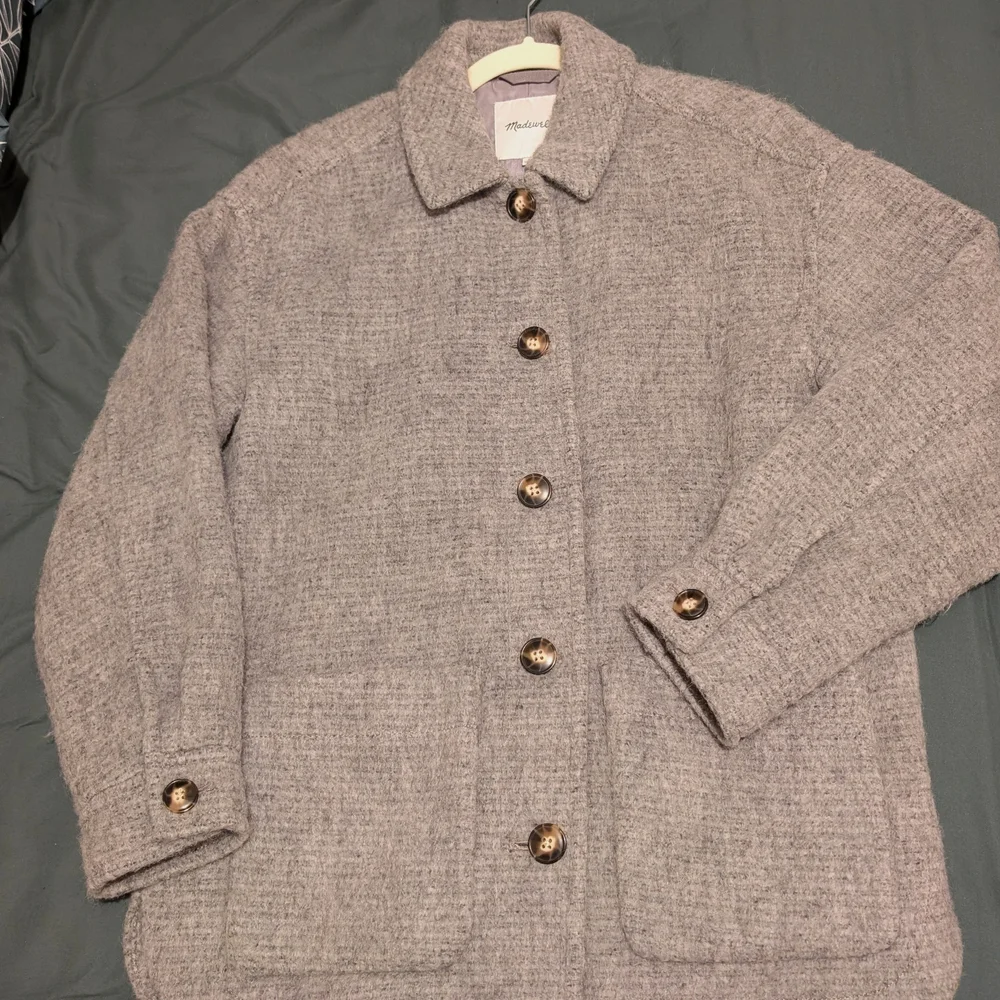 Madewell Grey Walton Shirt Jacket in Small - Picture 8 of 10